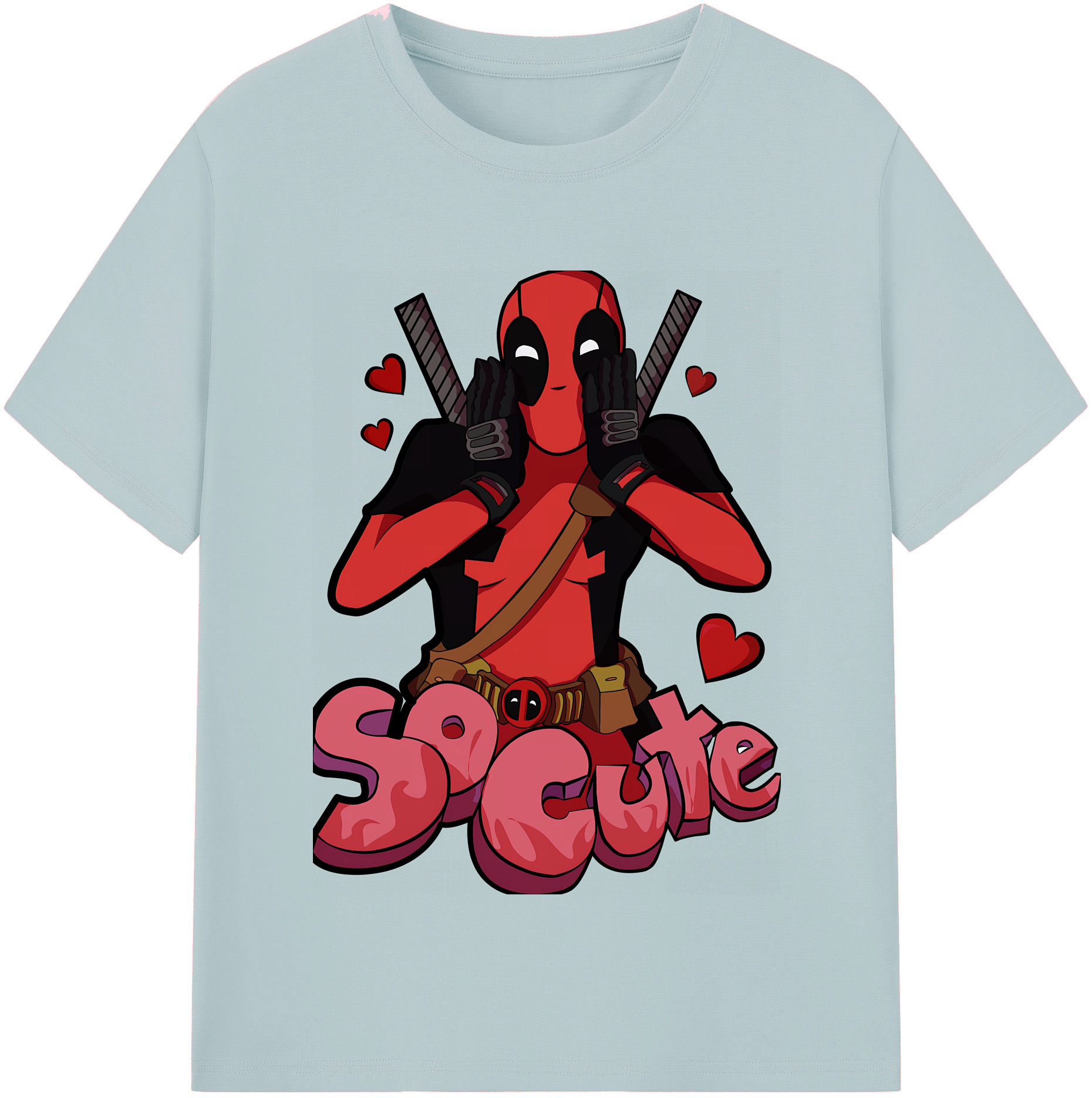 （画像用） Deadpool デッドプール 綿100％半袖Tシャツ（フロントプリント）